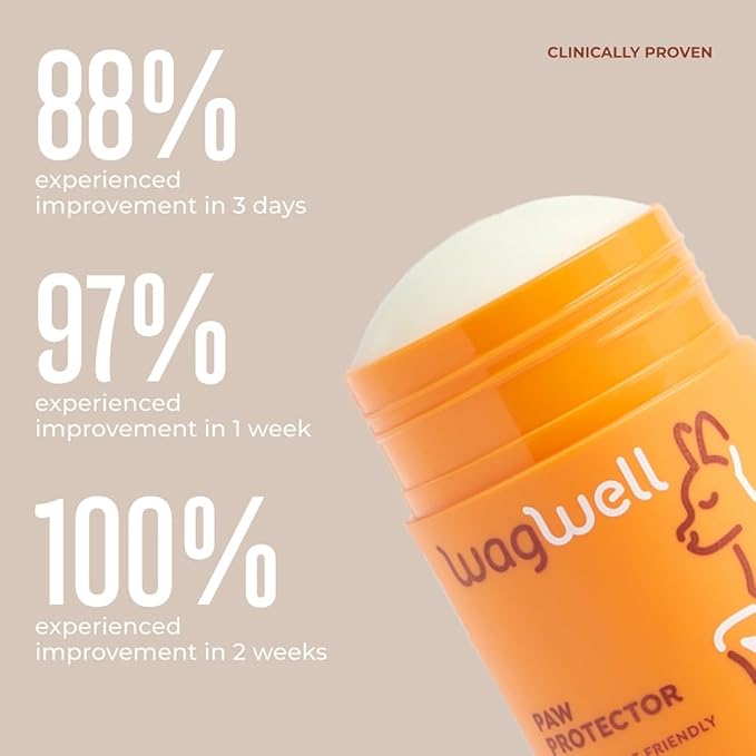 WagWell Paw Protector – Vet-Approved, Microbiome-Friendly, Dermatologist Tested – Natural Dog Paw Balm & Nose Balm – Made from Natural Lick-Safe Ingredients to Hydrate, Condition & Protect Pet Paws