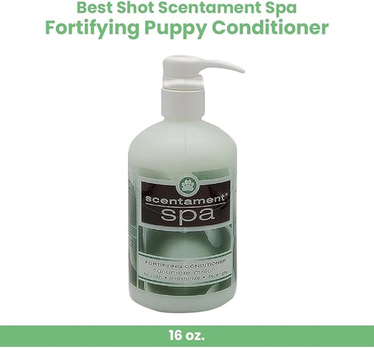 Best Shot Scentament Spa Fortifying Puppy Conditioner, Ideal Skin Care Product, for Deep Cortex Conditioning, Cucumber Melon, 16 Ounces