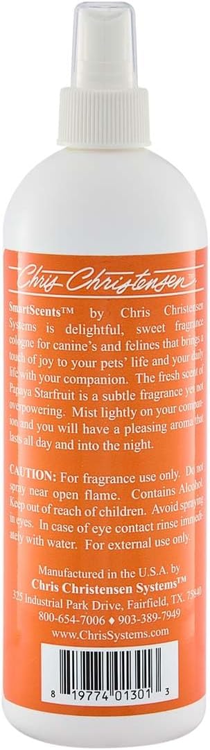 Chris Christensen Smart Scents Papaya Starfruit Grooming Cologne, Groom Like a Professional, Long Lasting, Designer Fragrances, 16 oz