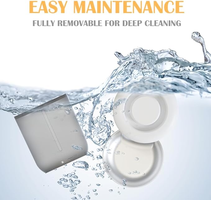 Automatic Cat Feeder with 2K HD Camera, 2.4/5G WiFi 6L Pet Feeder Automatic for Cats & Dogs, Dog Automatic Feeder APP Control, Programmable Cat Food Dispenser with Night Vision,Two-Way Audio (White)