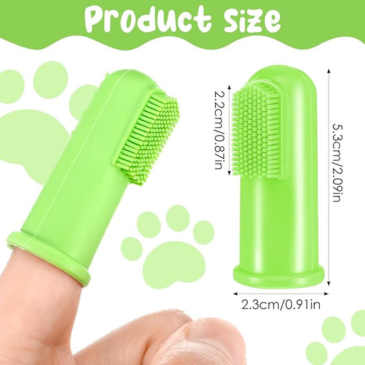 80 Pcs Finger Toothbrushes for Dogs, Food Grade Silicone Soft Pet Finger Brushes Washable Toothbrush for Small Dog Cat Easy Cleaning Dental and Oral Care(4 Colors)
