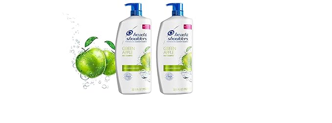 Head & Shoulders Dandruff Shampoo, Clinically Proven Anti Dandruff & Scalp Care Treatment, Fresh Green Apple Scent, Paraben-Free, 32.1 Fl Oz Each, 2 Pack
