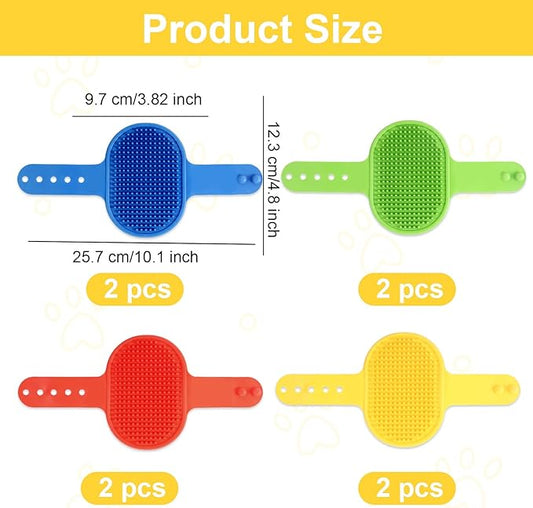 8 Pcs Silicone Grooming Strap Pad for Cats, Adjustable Rubber Cat Self Groomer Corner Scratcher, Cat Face Scratchers Massager for Long Short Hair, Self Grooming Cats Brush Rubbing Post Accessories