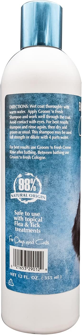 Bio-Groom Groom'n Fresh Dog Shampoo – Odor Eliminating, Dog Bathing Supplies, Puppy Wash, Cat & Dog Grooming Supplies, Cruelty-Free, Made in USA, Dog Products – 12 fl oz 1-Pack