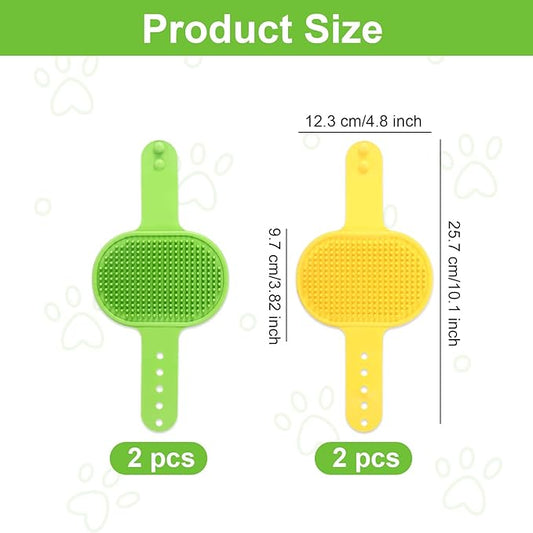 4 Pcs Silicone Grooming Strap Pad for Cats, Adjustable Rubber Cat Self Groomer Corner Scratcher, Cat Face Scratchers Massager for Long Short Hair, Self Grooming Cats Brush Rubbing Post Accessories