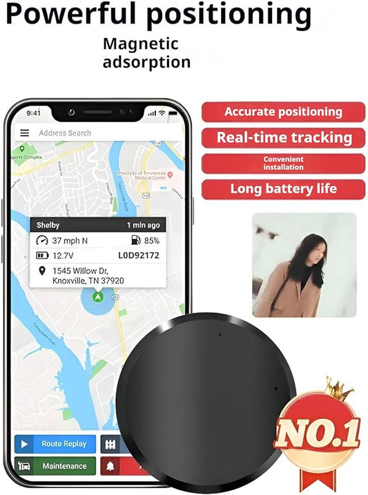 Mini GPS Tracker for Vehicles | No Subscription Required | Magnetic Real-Time Locator for Car, Kids, and Pets (Apple Only )