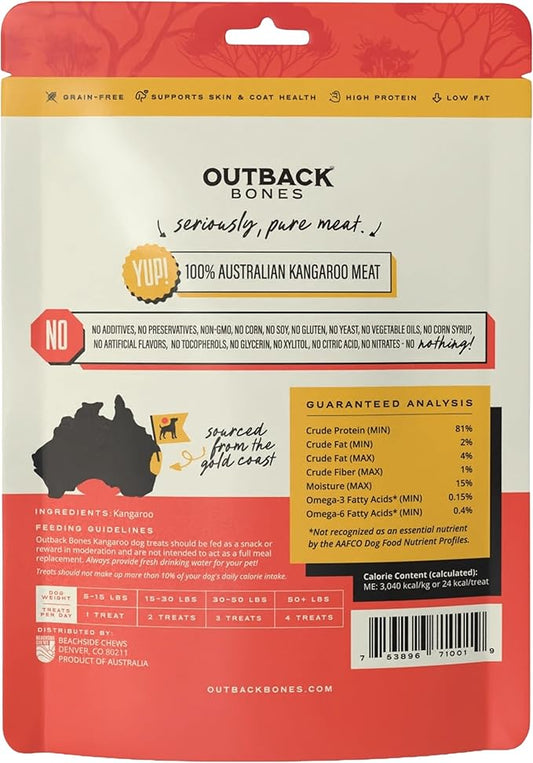 | Prime Kangaroo Dog Treats Kanga Bites | Single Ingredient Air Dried Natural Jerky Bites (7.05 oz)