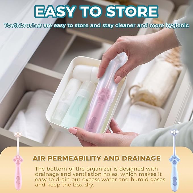 2-Pack 3-Sided Dog Toothbrush, Puppy Toothbrushes with Unique Bristle Technology, Oral Care for Pets, for Medium and Small Dogs