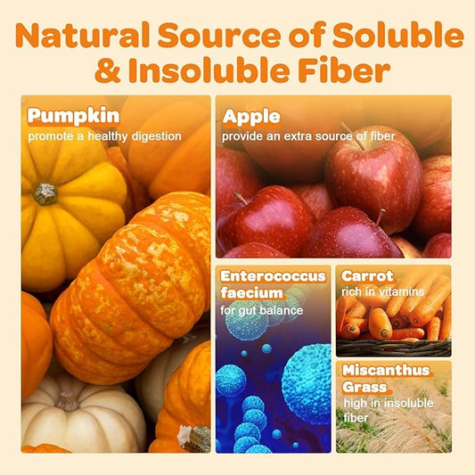 ZEBORA Pumpkin for Dogs - Natural Fiber for Dogs and Cats, Apple, Dog Probiotics for Digestive Health, Support Firm Stool, Diarrhea, Constipation, Add Water to Make Pumpkin Puree for Dogs, 10.58 oz