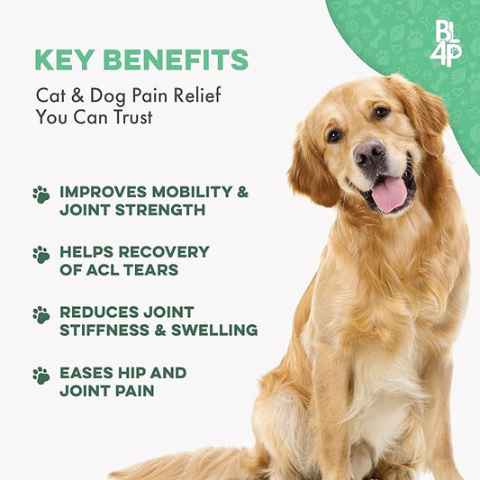 Walk-Easy Cat & Dog Joint Pain Relief, Effective Cat Pain Reliever, Anti Inflammatory & Natural Dog Hip and Joint Supplement Helps with Mobility, Limping, Hip Dysplasia and ACL Tear, 400 Small Pills