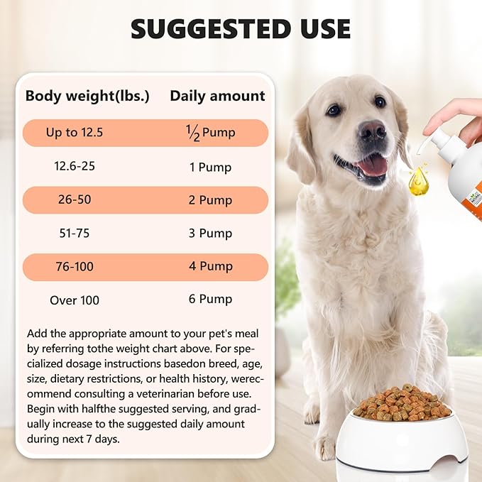 Wild Salmon Oil for Dogs & Cats 8oz Omega 3 Fish Oil Skin & Coat Supplement Pure Fish Omega 3 6 9 Liquid EPA DHA Fatty Acids - Itchy Relief Supports Joint Function, Brain, Eye, Immune & Heart Health