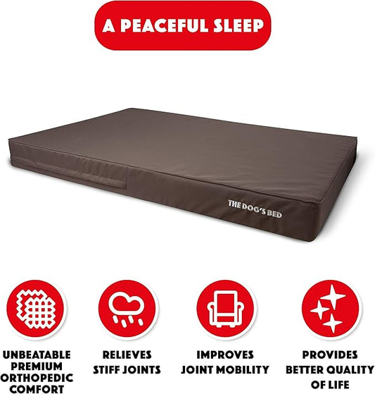 The Dog’s Bed Orthopedic Memory Foam Dog Bed, XXXL Grey/Black, Pain Relief for Arthritis, Hip & Elbow Dysplasia, Post Surgery, Lameness, Supportive, Calming, Waterproof Washable Cover