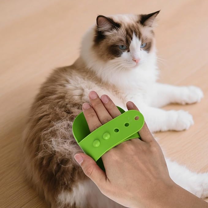 4 Pcs Grooming Brush Cat Self Groomer, Premium Soft Silicone Self Grooming Cat Brush Scratcher, Pet Brushes Massager, Pet Grooming Supplies for Wet Dry Long Short Haired Cats Dog Shampoo Brushes