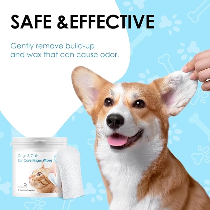 Mooncat Sphynx & Sensitive Cat Grooming Bundle – Waterless No-Rinse Cat Shampoo Foam for Oily Skin (5oz) + Cat Ear Cleaner Finger Wipes (40ct) | Licking Safe, Oil Control, Paraben-Free, pH Balanced |