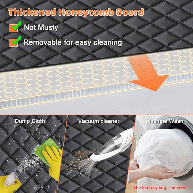 URPOWER Back Seat Extender for Dogs - Hard Bottom Dog Car Seat Cover with 1PC Leak-Proof Pee Pad, Dog Hammock for Car, SUV, and Truck, Pet Rear Seat Protector Dogs Travel Bed with Mesh Window