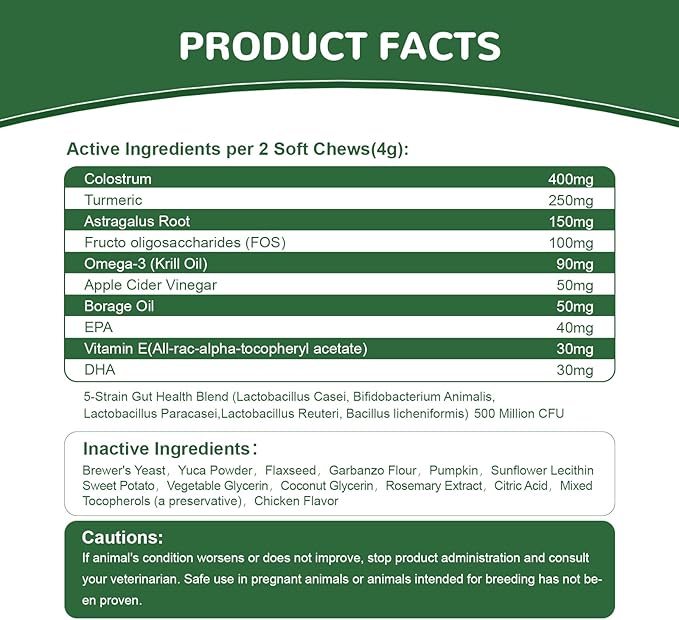 Dog Itch Relief Chews for Large Dogs Paw Licking Itchy Skin Seasonal Allergies, Probiotics with Astragalus Omega-3 for Coat Immune Supplement-150ct