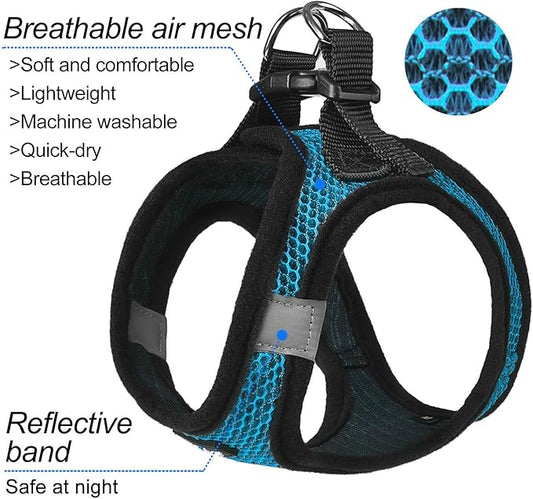 Dog Harness Step-in Breathable Puppy Cat Dog Vest Harnesses for Small Medium Dogs