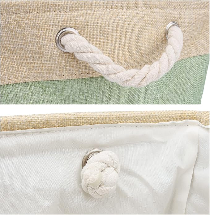 Dog Toy Box Storage Basket Bin with Personalized Custom Pet's Name Collapsible Rectangular Storage Bag For Organizing Dogs cat Clothes,Shoes,Pet Accessories (Green, S)