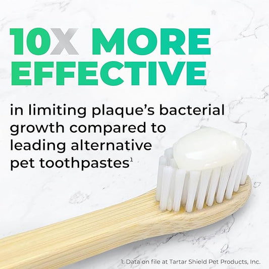 Tartar Shield Pro Care – Natural Pet Toothpaste – VOHC Approved – Protects Against Plaque & Tartar – Freshens Breath & Gently Removes Stains – for Dogs & Cats – Coconut Flavor, 3 Oz.