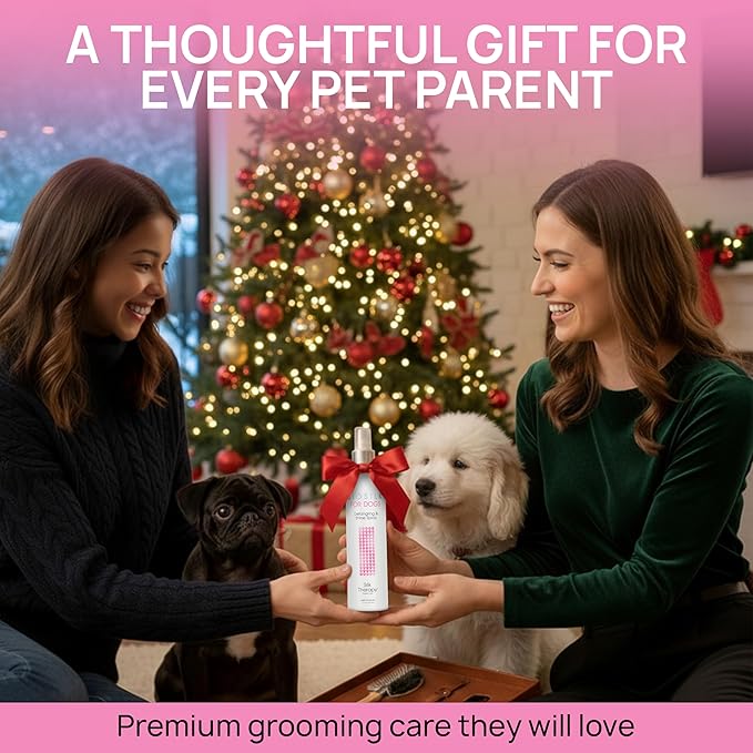 BioSilk Silk Therapy Detangling Plus Shine Protecting Mist for Dogs | Best Detangling Spray for All Dogs & Puppies for Shiny Coats and Dematting | 8 Oz - Pack of 6