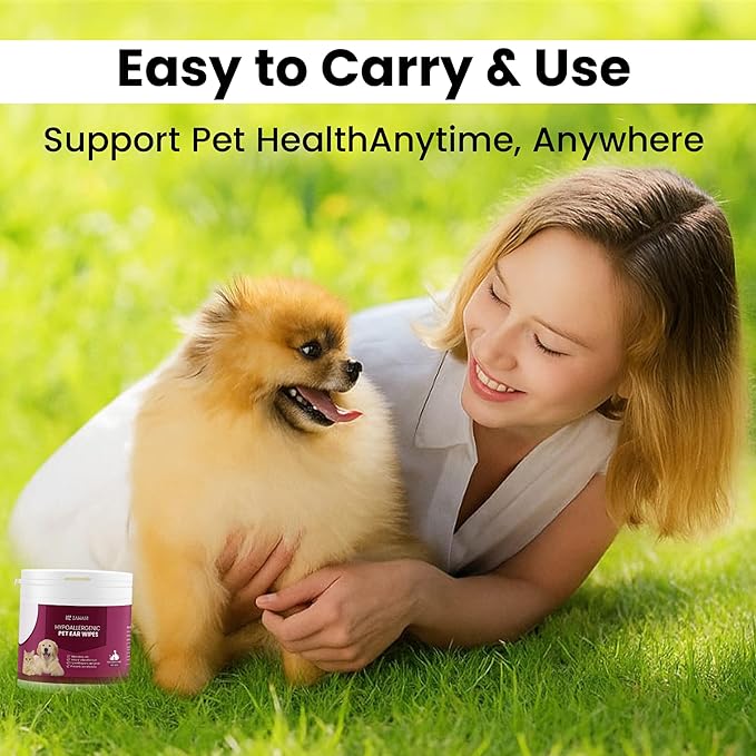 ZAHABI 3-in-1 Pet Wipes for Dogs & Cats, Hypoallergenic Eye, Ear & Teeth Cleaning Wipes, 100 Eye + 50 Ear & 50 Teeth Wipes, Tear Stain Remover, Ear Wax Cleaner, Breath Freshener, Pet Grooming Wipes