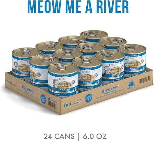 Weruva Truluxe Cat Food, Meow Me A River with Basa in Gravy, 6Oz Can (Pack of 24)