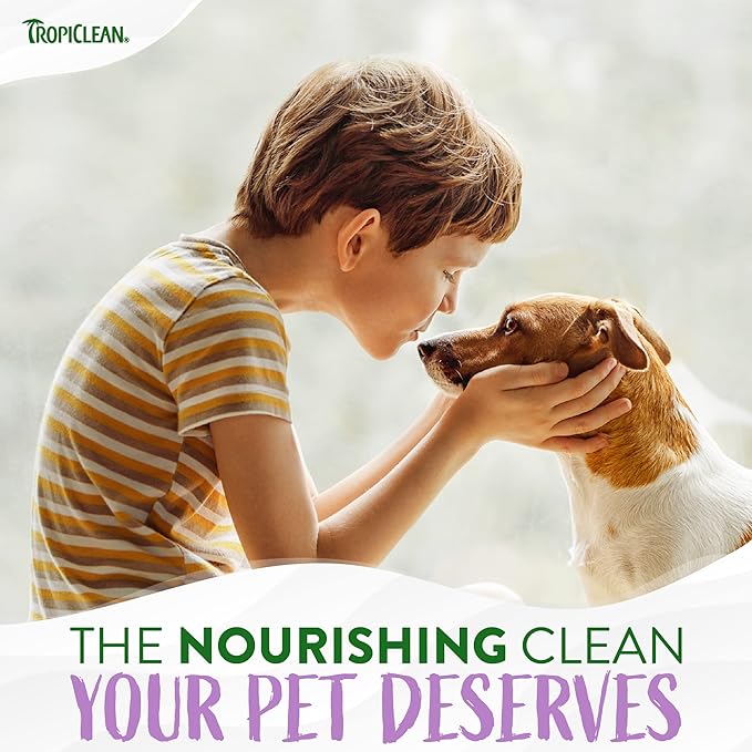 TropiClean Dog Perfume, Long Lasting Kiwi Cologne, Deodorizing Spray for Smelly Dogs, After Bath Detangling Spray with Vitamin E, Safe for Cats, 8oz.