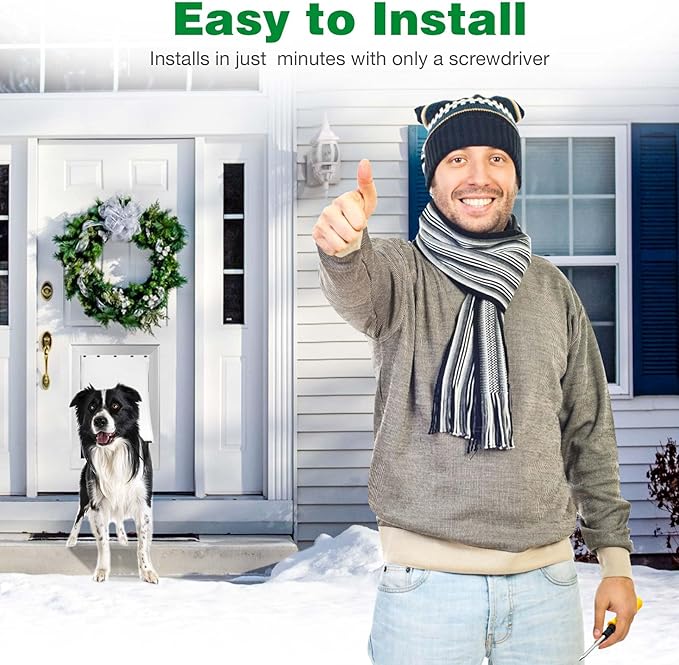 Dog Door Replacement Flaps with Screws and Grommets Washers, Compatible with PetSafe Doggy Door Pac11-11040 Pet Door Replacement Flap for Dogs and Cats Extra Large