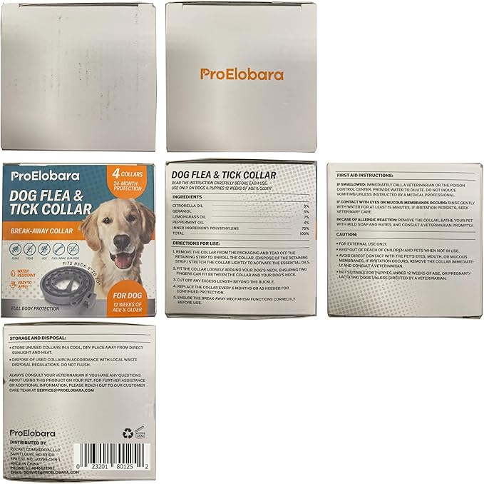 Flea and Tick Prevention Collars for Dogs: Effective Pet Flea Tick Treatment for Dog Collar - Adjustable Natural Flea Tick Collars for Extra Large, Medium, Small Dogs, Fleas Ticks Control for Puppies