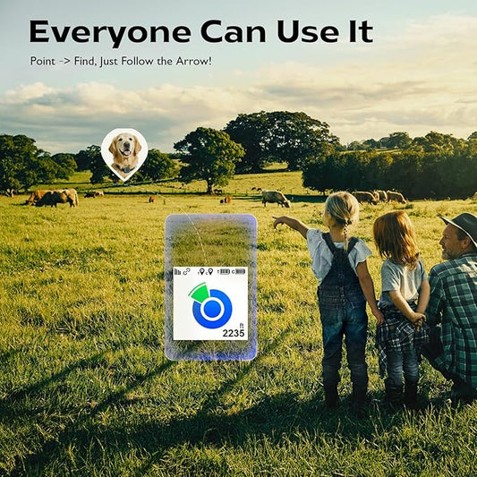 Aorkuler Outdoor GPS Dog Tracker for Remote & Rural Areas – No Phone or Signal Needed,Real-Time Tracking for Daily Walks,Hiking, Camping, Farms, and Large Open Spaces,No Monthly Fees(Tracker 2)