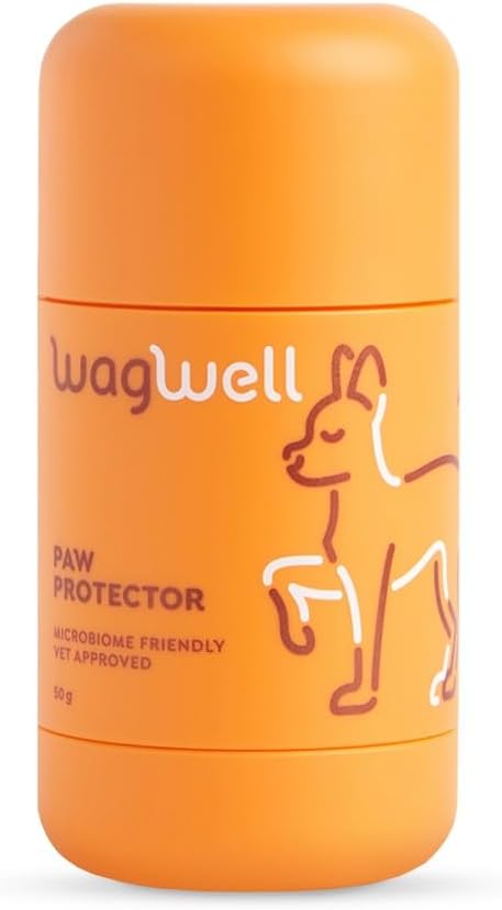 WagWell Paw Protector – Vet-Approved, Microbiome-Friendly, Dermatologist Tested – Natural Dog Paw Balm & Nose Balm – Made from Natural Lick-Safe Ingredients to Hydrate, Condition & Protect Pet Paws