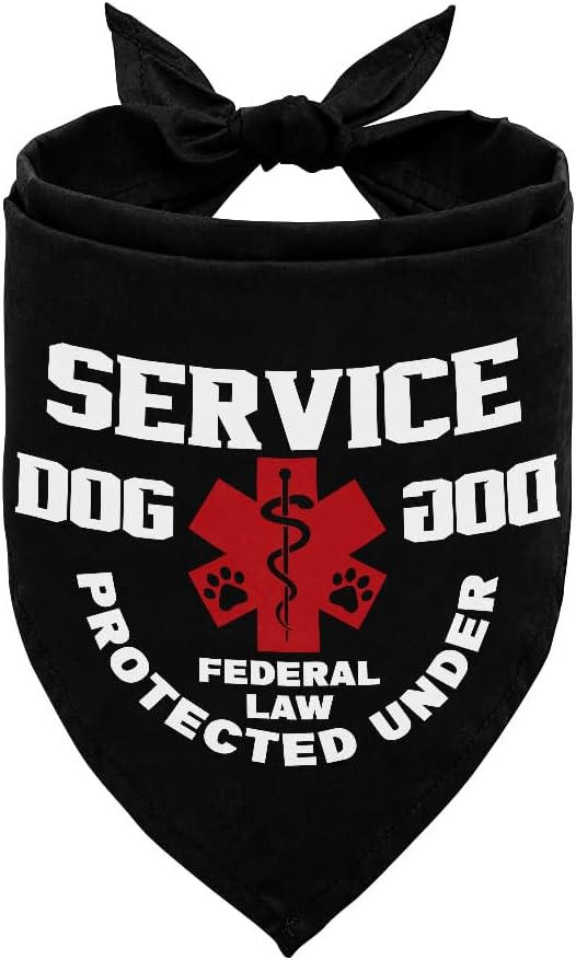 Dog Bandana, Service Dog Bandana, Dogs Scarf Classical Printing, Dogs Scarf Accessories, Doggy Kerchief Pet Kerchief, Christmas Birthday Thanksgiving Doggy Gift C01