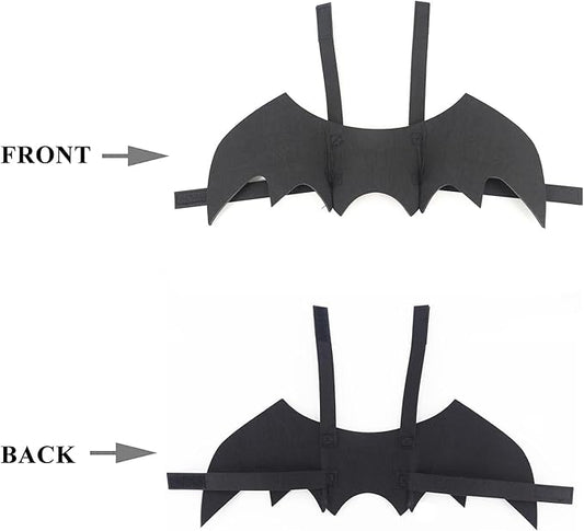 Pet Cat Bat Wings for Halloween Party Decoration, Dog Cosplay Bat Costume,Puppy and Cat Dress Up Accessories (Black, Large)