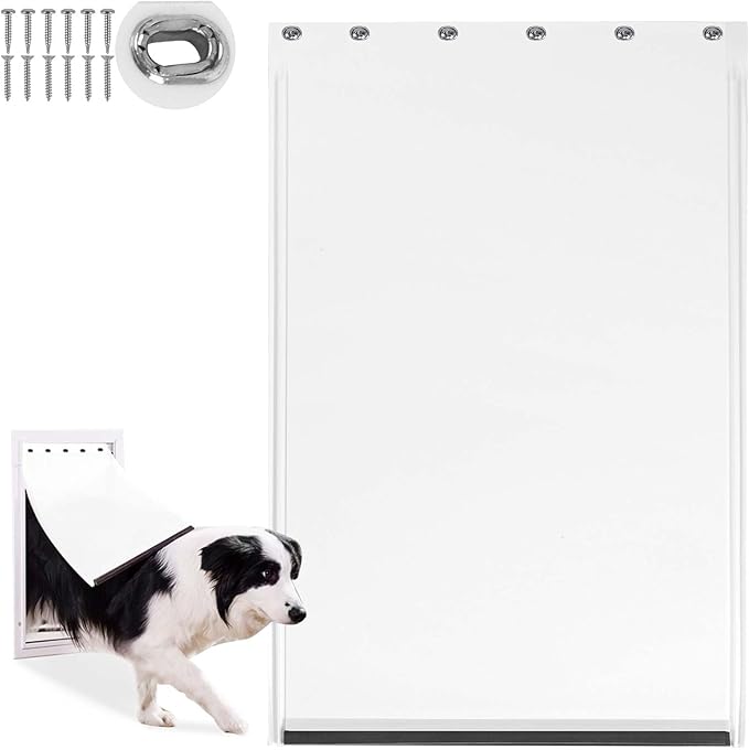 Dog Door Replacement Flaps with Screws and Grommets Washers, Compatible with PetSafe Doggy Door Pac11-11040 Pet Door Replacement Flap for Dogs and Cats Extra Large