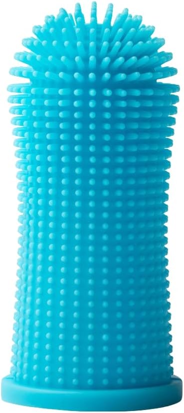 Dog Finger Toothbrush – Soft Silicone Finger Brush for Dogs & Puppies – Gentle Dental Care for Pets – Easy-to-Use Dog Toothbrush for Small, Medium & Large Breeds (Blue)