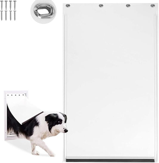 Dog Door Replacement Flaps with Screws and Grommets Washers, Compatible with PetSafe Doggy Door Pac11-11038 Pet Door Replacement Flap for Dogs and Cats Medium