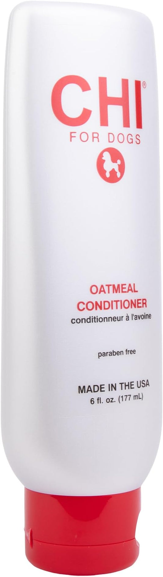 CHI for Dogs Oatmeal Conditioner - Best Moisturizing Formula for Dry Skin - Dog Conditioner with Soothing Ingredients - Paraben and Sulfate Free - pH Balanced - Made in USA, 6 Fl Oz