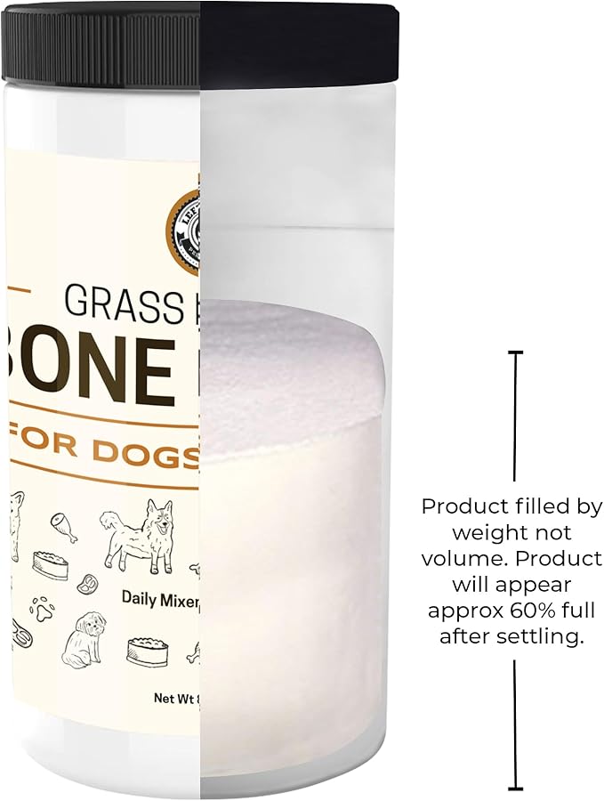 8oz Beef Bone Broth Powder for Dogs and Cats - Human Grade Grass-Fed for Picky Eaters - Supports Joints and Gut Health - Single Ingredient Dog Food Topper for Dry Food