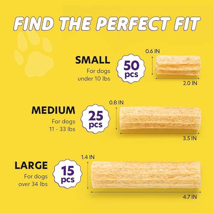 SuperPaw Dental Chews for Dogs - Healthy Dog Dental Treats for Teeth and Gums, Natural Chew Toy Alternative, Teeth & Gum Cleaning - Large, Banana, Pack of 1