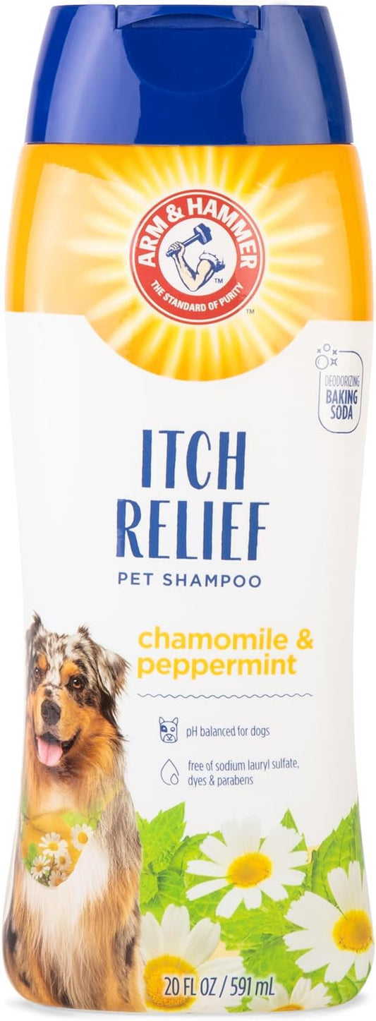 Arm & Hammer for Pets Itch Relief Shampoo, 20oz Chamomile and Peppermint Scent | Professional Quality Dog Itch Shampoo, Free of Sodium Lauryl Sulfate & Parabens
