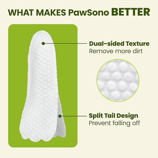 Ear Finger Wipes for Dogs & Cats, Thicker Dog Ear Cleaner Wipes, Natural Relief Cat Ear Cleaner Dog, Pet Health Supplies for Dog Kitten Small Animal, Aloe Scent Deodorizing - 100 Count