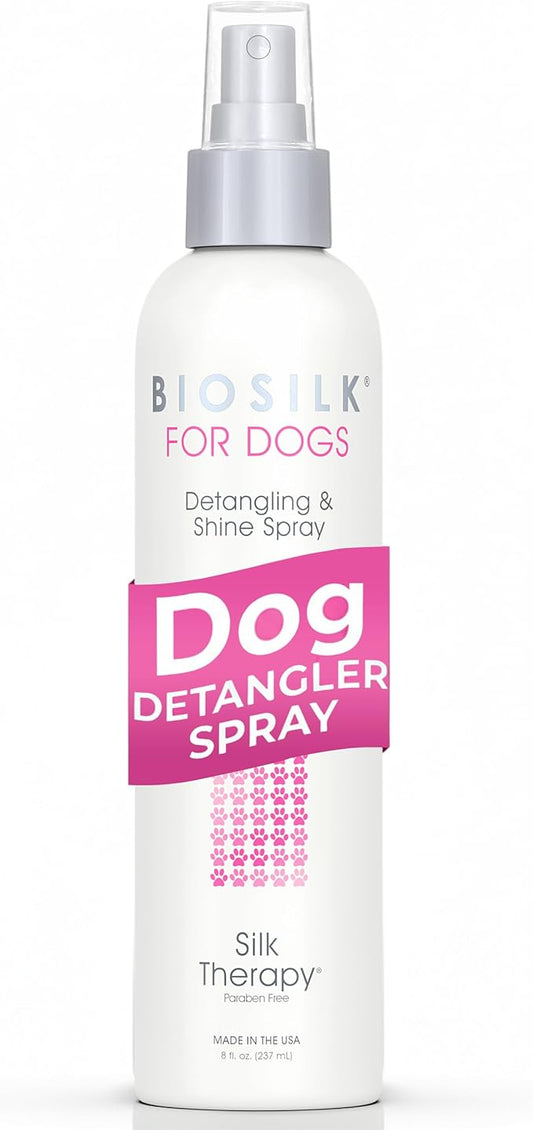BioSilk Therapy Detangling Plus Shine Protecting Mist for Dogs | Best Detangling Spray For All Dogs and Puppies