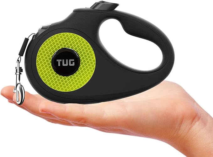 TUG Tiny 360° Tangle-Free Reflective Retractable Dog Leash | Cat Leash | 10 ft Strong Nylon Tape (Tiny)