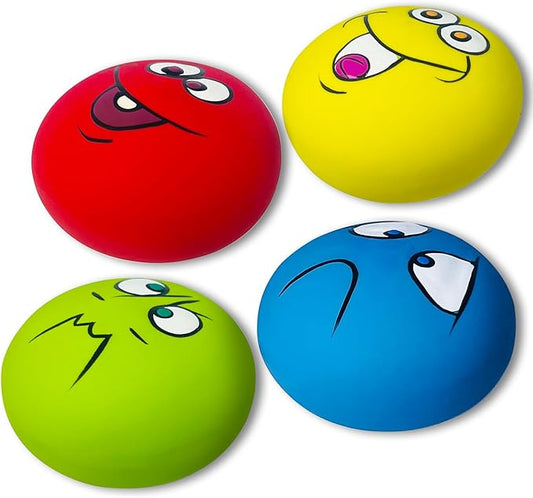 Squeaky Dog Toys for Small Dogs 2.2", Flat Squeaky Dog Balls Small Dog Toy Ball, Latex Dog Squeaky Toys Ball Indoor, Outdoor