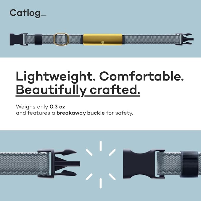 Health Tracker for Cats - Smart Cat Collar with Safety Breakaway Buckle for Indoor Cats, Wellness Alerts, Real-time Monitoring (Forest, XS)