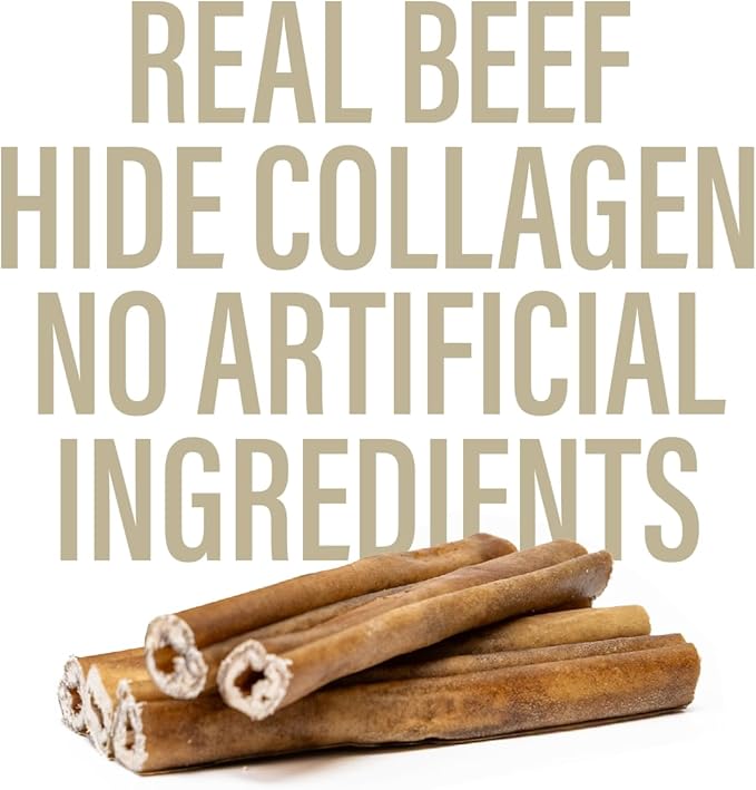 Chewer's Joy Collagen Sticks 5-6" (5 Count) - Natural Dog Treats - Single Ingredient Long-Lasting Chews, High Protein