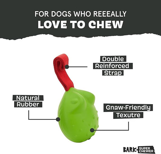 Barkbox Tug Tied Toad Dog Toy for Tough Chewers – Durable Rubber Design, Perfect for Tug-of-War