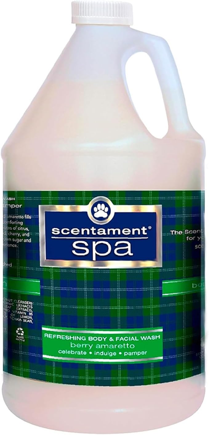 Best Shot Pet Scentament Spa Seasonal Facial & Body Wash, Berry Amaretto, 1 Gallon, Model: S55-Gallon