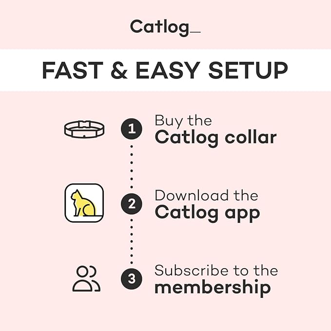 Health Tracker for Cats - Smart Cat Collar with Safety Breakaway Buckle for Indoor Cats, Wellness Alerts, Real-time Monitoring (Sakura, M)