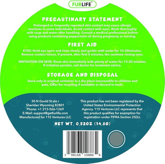 FurLife Grey Dog Tag, Flea and Tick Prevention for Dogs - Waterproof Pendant for Collar, Safe for All Breeds